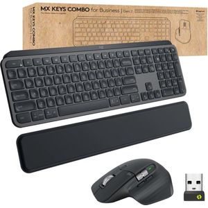 Logitech MX Keys combo for Business Gen 2 toetsenbord Inclusief muis RF-draadloos + Bluetooth QWERTY UK International Grafiet