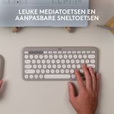 Logitech K380 - Draadloos Bluetooth Toetsenbord - Qwerty - Sand