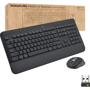 Logitech - MK650 Combo - Toetsenbord en Muis - Graphite - Draadloos