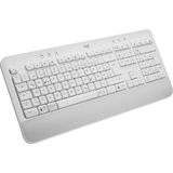 Logitech Signature K650 Comfort Draadloos toetsenbord met polssteun, USB-ontvanger, BLE Bluetooth/Logi Bolt, Soft Touch-toetsenbord, Numpad, PC/Windows/Mac, Duits QWERTZ - wit