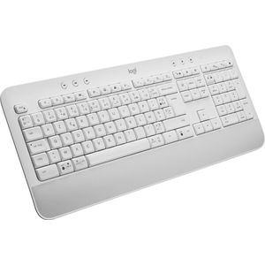 Logitech Signature K650 Draadloos toetsenbord met polssteun, BLE Bluetooth, USB Logi Bolt, geluidsarme toetsen, compatibel met SE/PC/Windows/Mac - wit