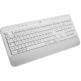 Logitech Signature K650 Draadloos toetsenbord compleet met handsteun, Bluetooth BLE of Logi Bolt USB-ontvanger, numeriek toetsenbord, voor PC/Windows/Mac - wit