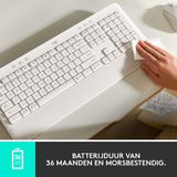 Logitech Signature K650 - Draadloos Toetsenbord - NLB AZERTY - Off White