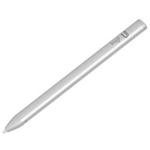 Logitech Crayon digitaal potlood voor iPad (iPads met USB-C-poorten) met Apple Pencil-technologie, pixelprecisie zonder vertraging en een dynamische slimme punt met snel opladen via USB-C - Zilver