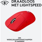 Logitech G Pro X Superlight Draadloze Gaming Muis Rood