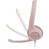 Logitech H390 verkabelter Kopfhörer für PC/Laptop, Stereokopfhörer mit rauschunterdrückendem Mikrofon USB-A, Inline-Steuerungen, für Chromebook geeignet - Rosa