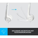 Logitech H390 Headset - OFF-WHITE - USB - Ruisonderdrukkende Microfoon