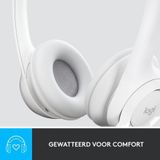 Logitech H390 verkabelter Kopfhörer für PC/Laptop, Stereokopfhörer mit rauschunterdrückendem Mikrofon USB-A, Inline-Steuerungen, für Chromebook geeignet - Weiß