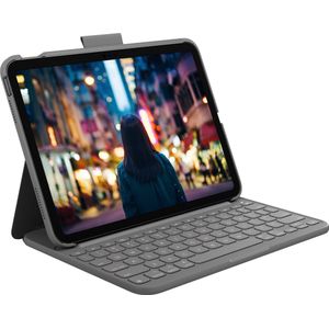 SYktcjgs - SLIM FOLIO - Hoes voor iPad - Grijs - 10e Gen