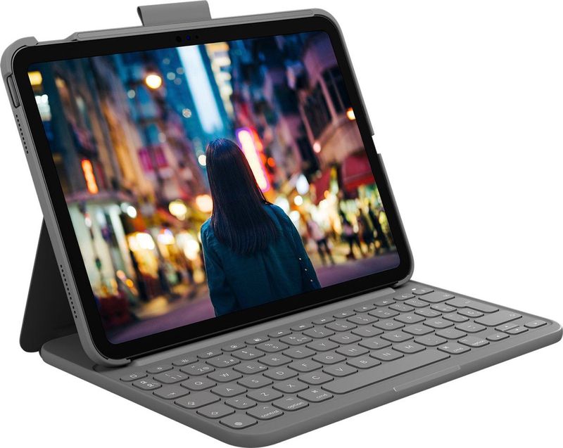 iPad Case + Keyboard Logitech 920 011426 Grey Spanish Qwerty