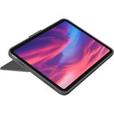 Logitech COMBO TOUCH VOOR IPAD (10E GEN) (NL, iPad 2022 (10e generatie)), Tablet toetsenbord, Grijs