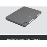 Logitech - Combo Touch - Toetsenbordhoes - Grijs - Italiaanse Lay-out