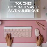 Logitech MK470 - Draadloos Toetsenbord en Muis - Roze - AZERTY