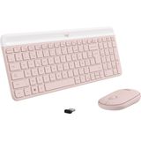 Logitech MK470 - Draadloos Toetsenbord en Muis - Roze - AZERTY