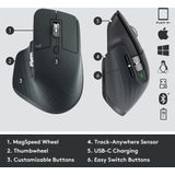 Logitech - MX Master 3S for Business - Muis - Zwart - Laser - 8000 DPI