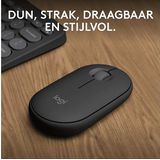 Logitech Pebble 2 M350s - Draadloze Muis - Bluetooth - 4000 dpi - Graphite