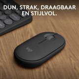 Logitech - Pebble 2 M350s - Draadloze Muis - Graphite - Bluetooth - 4000 dpi