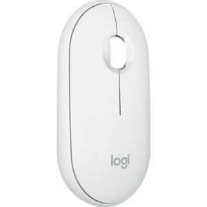 Logitech - Pebble Mouse 2 M350s - Draadloze Muis - Wit - Gerecycled Plastic