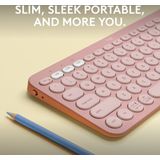Logitech - Pebble Keys 2 K380s - Draadloos Toetsenbord - Bluetooth - Rose