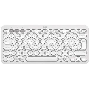 Logitech Pebble Keys 2 K380s, Multi-Device Bluetooth Wireless Keyboard with Customisable Shortcuts,Slim and Portable, Easy-Switch for Windows/macOS/iPadOS/Android/Chrome OS, QWERTY UK Layout, White