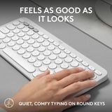 Logitech - Pebble Keys 2 K380s - Draadloos Toetsenbord - Bluetooth - Wit