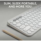 Logitech - Pebble Keys 2 K380s - Draadloos Toetsenbord - Bluetooth - Wit
