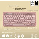Logitech Pebble Keys 2 K380s Draadloos Toetsenbord Bluetooth Azerty Rose