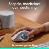 Logitech - Ergo M575S - Draadloze Muis - Ergonomisch - Pale Grey