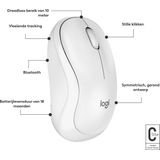 Logitech M240 Silent Bluetooth Maus, Kabellos, Kompakt, Mobil, Smooth Tracking, 18-Monate-Batterie, für Windows, macOS, ChromeOS, kompatibel mit PC, Mac, Laptop, Tablets - Weiß