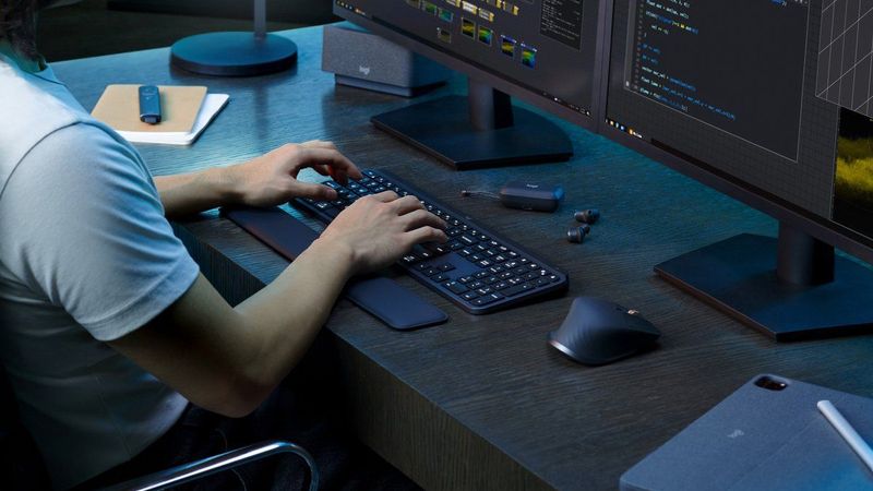 Logitech MX Keys S Toetsenbord - RF - Bluetooth - QWERTZ - Duits - Grafiet