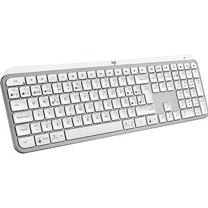 Logitech MX Keys S toetsenbord RF-draadloos + Bluetooth QWERTY Spaans Aluminium, Wit