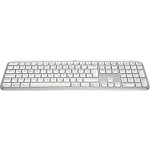Logitech MX Keys toetsenbord Universeel RF draadloos + Bluetooth QWERTZ Duits Aluminium, Wit