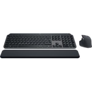 Logitech MX Keys S Combo - Draadloos Toetsenbord en Muis met Polssteun - Azerty FR - Graphite