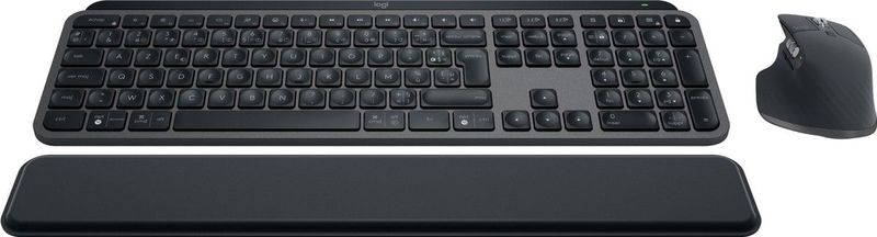 Logitech MX Keys S Combo - Draadloos Toetsenbord en Muis met Polssteun - Azerty FR - Graphite