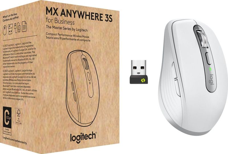 Logitech MX Anywhere 3S for Business muis Rechtshandig RF-draadloos + Bluetooth Laser 8000 DPI