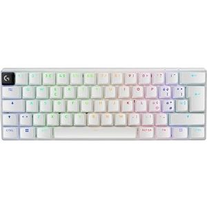 Logitech G PRO X 60 LIGHTSPEED, Clavier gaming sans fil, mécanique ultra compact TKL 60% pour PC Windows, Blanc, Layout Pan Nordic QWERTY