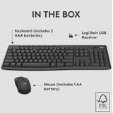 Logitech MK370 Combo for Business toetsenbord Inclusief muis RF-draadloos + Bluetooth QWERTY US International Grafiet