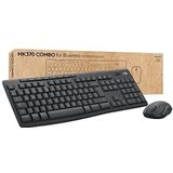 Logitech MK370 bedrijfscombo, draadloos standaard toetsenbord en draadloze muis, Logi Bolt USB-ontvanger, Bluetooth, wereldwijde certificering Windows/Mac/Chrome/Linux, Spaans QWERTY, grijs