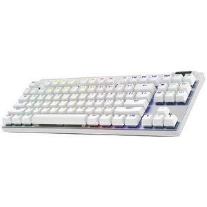 Logitech G PRO X TKL LIGHTSPEED kabellose Gaming-Tastatur, ultramobiles Design ohne Ziffernblock, LIGHTSYNC RGB, PBT-Tastenkappen, Tactile Switches (GX Brown), QWERTZ Deutsches, PC - Weiß