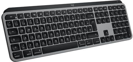 Logitech MX Keys for Mac toetsenbord Kantoor RF draadloos + Bluetooth QWERTZ Duits Aluminium, Zwart