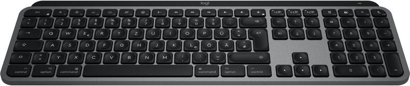 Logitech MX Keys for Mac toetsenbord Kantoor RF draadloos + Bluetooth QWERTZ Duits Aluminium, Zwart