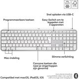 Logitech - MX Keys S - Draadloos Toetsenbord - Engels - Comfortabel Ontwerp