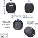 Ultimate Ears WONDERBOOM 4 - Draadloze Speaker - Bluetooth - Zwart