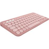 Logitech Pebble 2 Combo, kabellose Tastatur und Maus, leise und mobil, anpassbar, Logi Bolt, Bluetooth, Easy-Switch für Windows, macOS, iPadOS, Chrome - Deutsches QWERTZ-Layout, Rosa