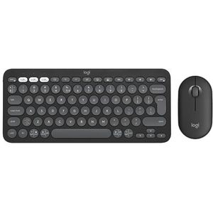 Logitech Pebble 2 Combo toetsenbord Inclusief muis RF-draadloos + Bluetooth QWERTY Spaans Grafiet