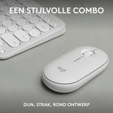 Logitech - Pebble 2 - Draadloos Toetsenbord en Muis - Grijs - Gerecycled Plastic