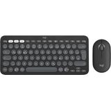 Logitech Pebble 2 Combo toetsenbord Inclusief muis RF-draadloos + Bluetooth QWERTZ Duits Grafiet