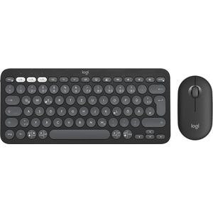 Logitech Pebble 2 Combo toetsenbord Inclusief muis RF-draadloos + Bluetooth QWERTZ Duits Grafiet