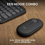 Logitech Pebble 2 Combo voor Mac Draadloos Toetsenbord en Muis combinatie Azerty FR Graphite