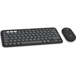 Logitech Pebble 2 Combo voor Mac Draadloos Toetsenbord en Muis combinatie Azerty FR Graphite